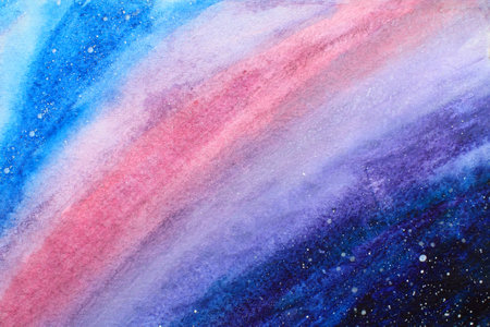 abstract blue and pink watercolor background with space for your textの写真素材