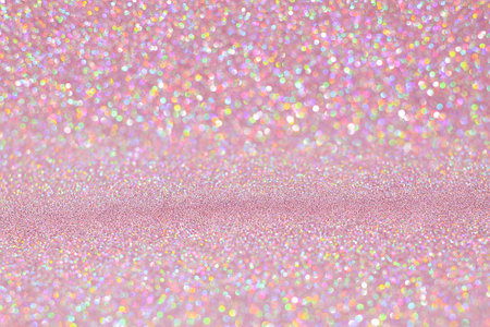 glitter vintage lights background. silver, pink and gold. de-focusedの写真素材