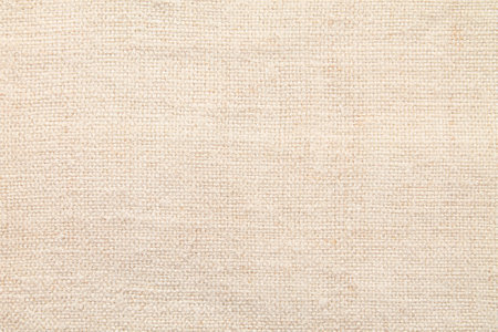 Natural Linen Material Textile Canvas Fabric Texture Background Close-up Detail of Fabric Natural Color Hemp Material Pattern Design Wallpaper. Can be Used as Backgroundの写真素材