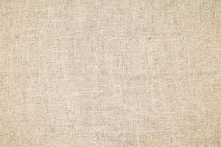 Natural Linen Material Textile Canvas Fabric Texture Background Close-up Detail of Fabric Natural Color Hemp Material Pattern Design Wallpaperの写真素材