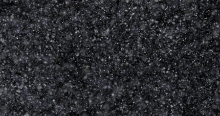 Snowfall on a black background. 3d rendering, 3d illustration.の写真素材