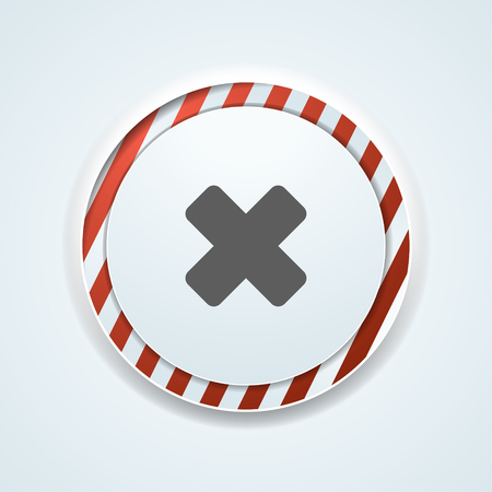 Cross Button Illustration sign labelのイラスト素材
