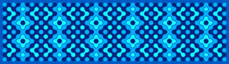 Random color rounded truchet tiling illustrationのイラスト素材