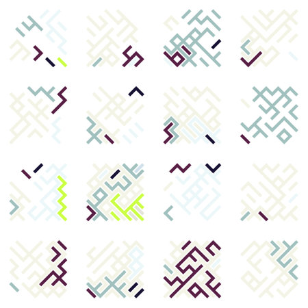 Asemic Glyph writing hieroglyph imitation generative illustrationのイラスト素材