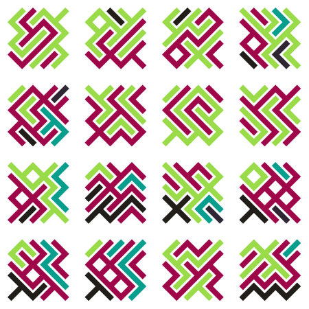 Asemic Glyph writing hieroglyph imitation generative illustrationのイラスト素材