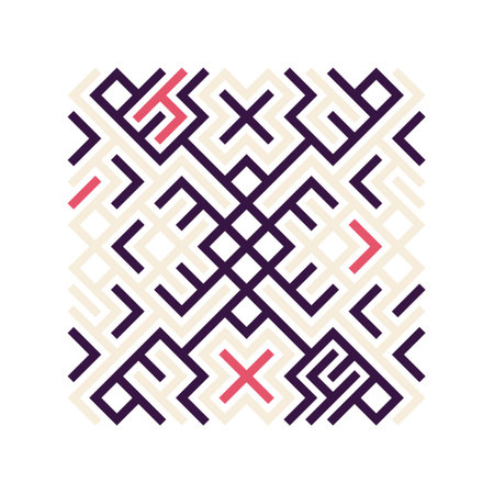 Asemic Glyph writing hieroglyph imitation generative illustrationのイラスト素材