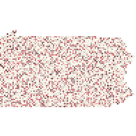Pennsylvania Map Silhouette Pixelated generative pattern illustrationのイラスト素材