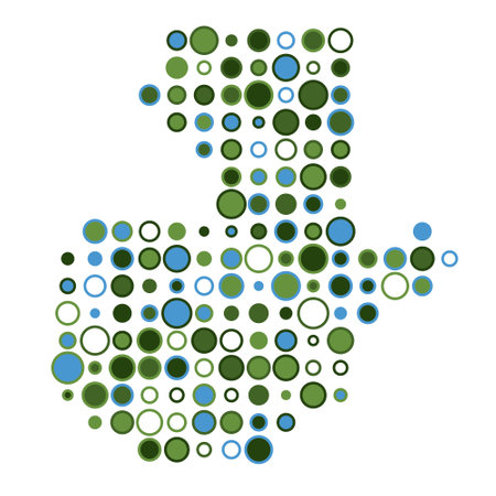 Guatemala Map Silhouette Pixelated generative pattern illustrationのイラスト素材