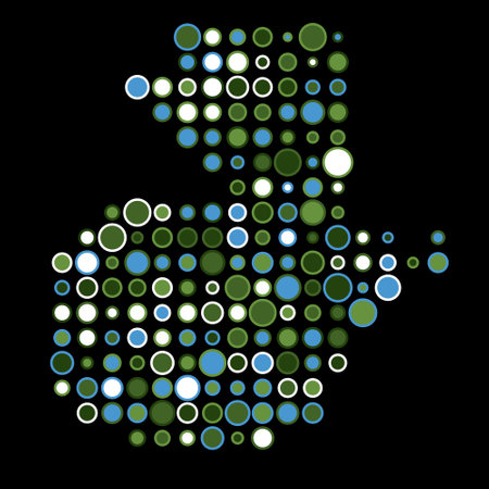 Guatemala Map Silhouette Pixelated generative pattern illustrationのイラスト素材