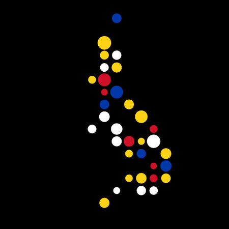 Philippines Map Silhouette Pixelated generative pattern illustrationのイラスト素材