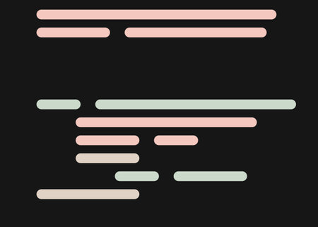 Cartoon coding simulated lines vector illustration