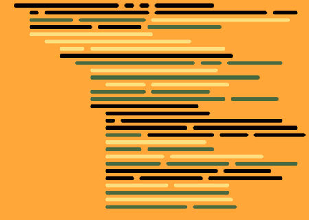 Cartoon coding simulated lines vector illustration