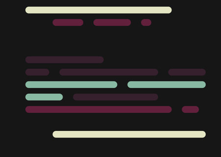 Cartoon coding simulated lines vector illustration