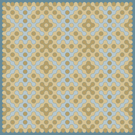 Random color rounded truchet tiling illustration