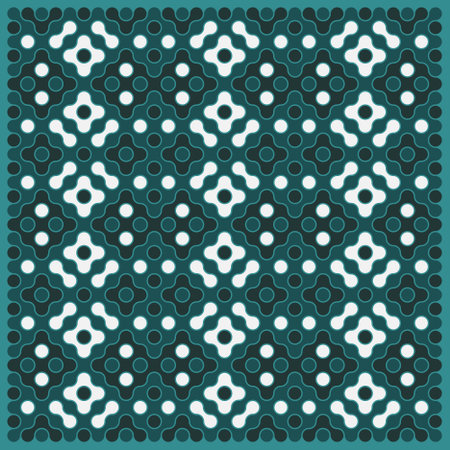 Random color rounded truchet tiling illustration