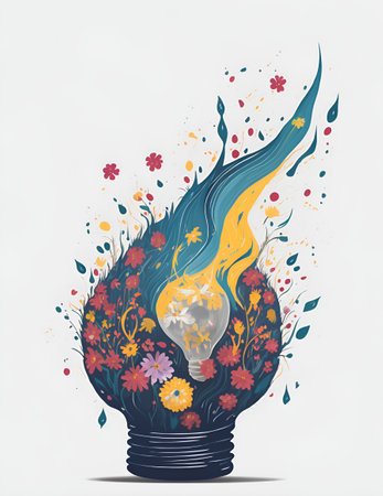 Light bulb, green eco energy concept. AI generated illustrationの素材