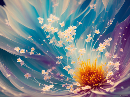 Colorful spring flowers. AI generated illustrationの素材