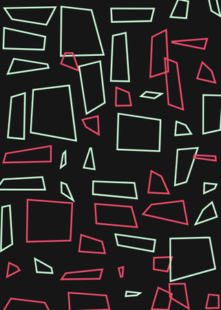 Abstract Offset Quads generative art background art illustrationのイラスト素材
