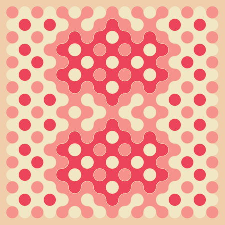 Random color rounded truchet tiling illustrationのイラスト素材