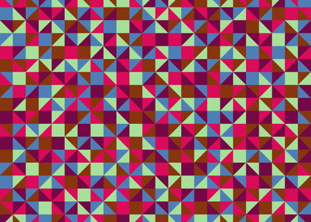 Colorised Rhombuses tiles tessellation pattern illustration