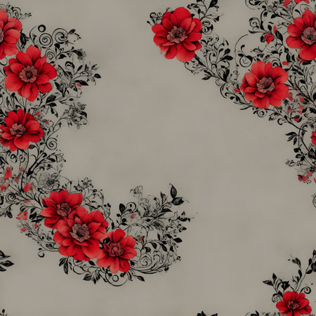 Flowers background. AI generated illustrationの素材