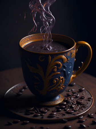 Coffee cup. AI generated illustrationの素材