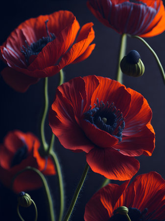 Beautiful flowers. AI generated illustrationの素材
