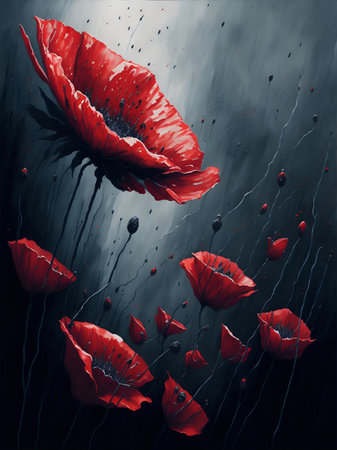 Beautiful flowers. AI generated illustrationの素材