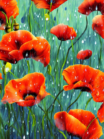 Beautiful flowers. AI generated illustrationの素材