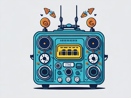 Rare radio. AI generated illustrationの素材