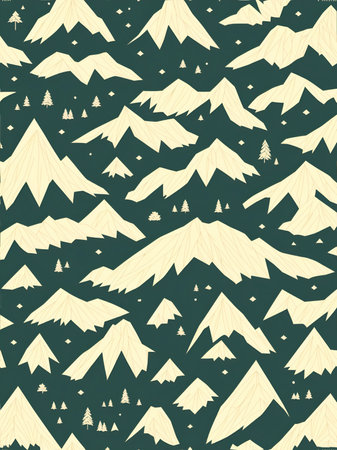 Mountains landscape. AI generated illustrationの素材
