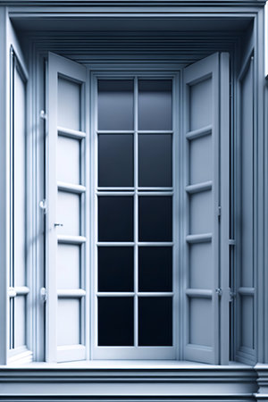 White window. AI generated illustration