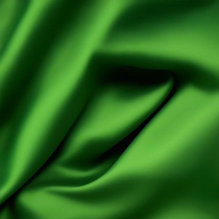 Green color silky texture. AI generated illustrationの素材