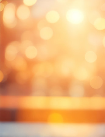 Blured rain drops at sunset time. AI generated illustrationの素材