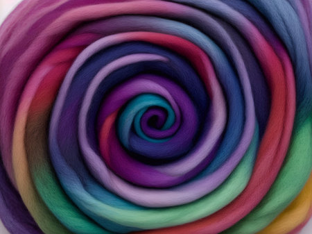 Rolled wool. Abstract background. AI generated illustrationの素材