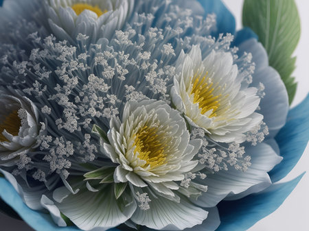 Garden flowers bloom. AI generated illustrationの素材