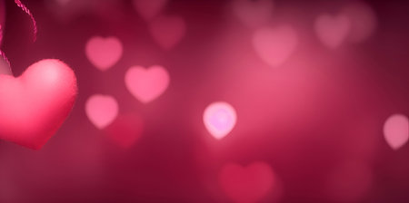 Valentine day themed background. AI generated illustrationの素材