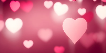 Valentine day themed background. AI generated illustrationの素材