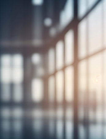 Business themed blurred background. AI generated illustrationの素材