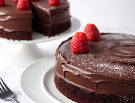 Tasty cake. AI generated illustrationの素材