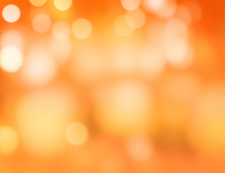 Orange bokeh background template. AI generated illustrationの素材
