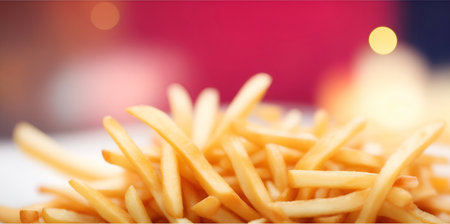 Fries potato. AI generated illustrationの素材