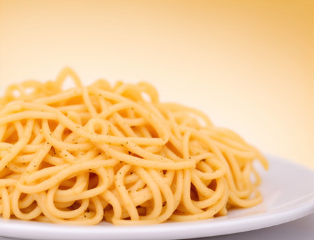 Italian pasta. Bokeh blur bacground. AI generated illustrationの素材