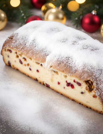 Xmas stolen. Christmas themed background. AI generated illustrationの素材