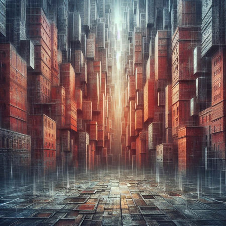 Cyber reality world. AI generated illustrationの素材