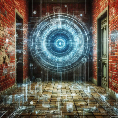 Cyber reality world. AI generated illustrationの素材