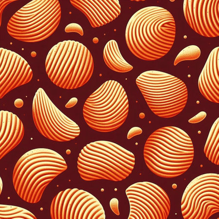 potato chip or crisp. AI generated illustrationの素材