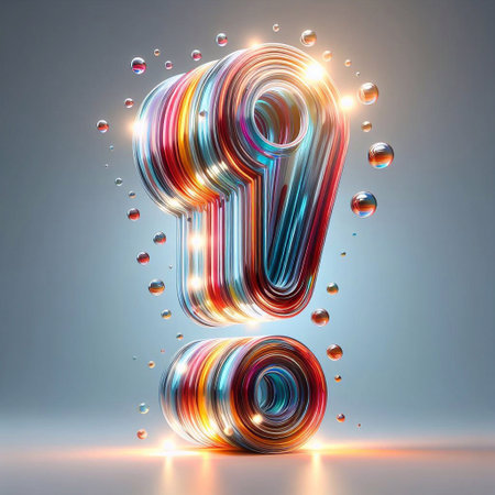 Exclamation mark lettering typograhy. AI generated illustrationの素材