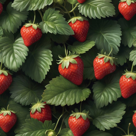 Ultrarealistic strawberry illustration. AI generated illustrationの素材