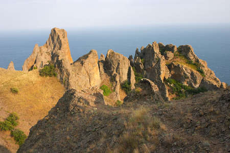 Volcano karadag rocksの写真素材